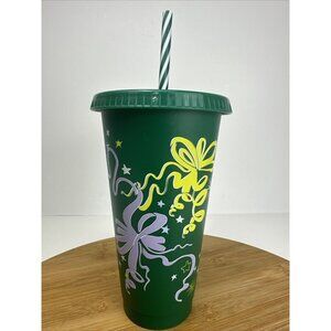 Starbucks 24oz‎ Reusable Cold Cup With Straw Lid Green